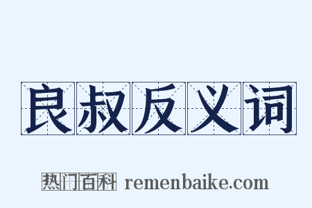 良叔反义词是什么意思的图片